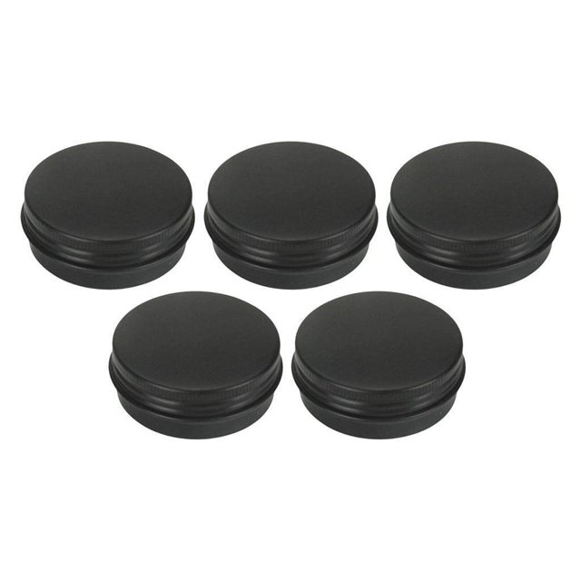 pitrice 5pcs Empty Aluminum Tin Jars Cosmetic Screw Lid Containers Lip Balm Cans 10ml