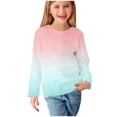 thumbnail image 2 of Miqool Chandails à Manches Longues pour Filles, Chandails Mignons d'Automne, Tenues de Vacances à Col Rond, Hauts Courts Teinture sur Nœuds Confortables pour Enfants 3-13 Ans, 2 of 7