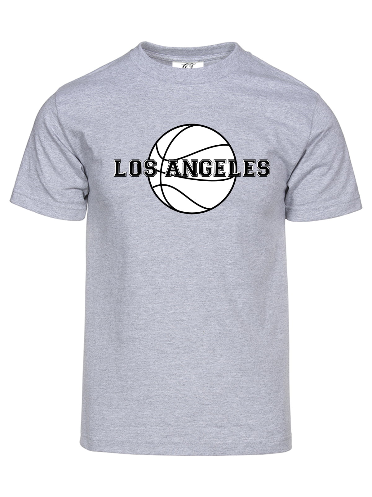 Gravity Threads T-Shirt de Basketball à Manches Courtes pour Hommes Los Angeles - Gris Chiné - 3TG