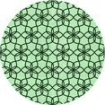 thumbnail image 1 of Ahgly Tapis Rond Lavable en Machine Intérieur Transitionnel Vert Menthe, 4 Pieds Rond, 1 of 7