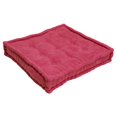 thumbnail image 1 of 25-inch Square Corder Floor Pillow with Button Tufts, 1 of 2