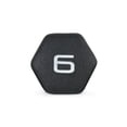 thumbnail image 3 of CAP Barbell, Black Neoprene Dumbbell, 6lb Single, 3 of 4