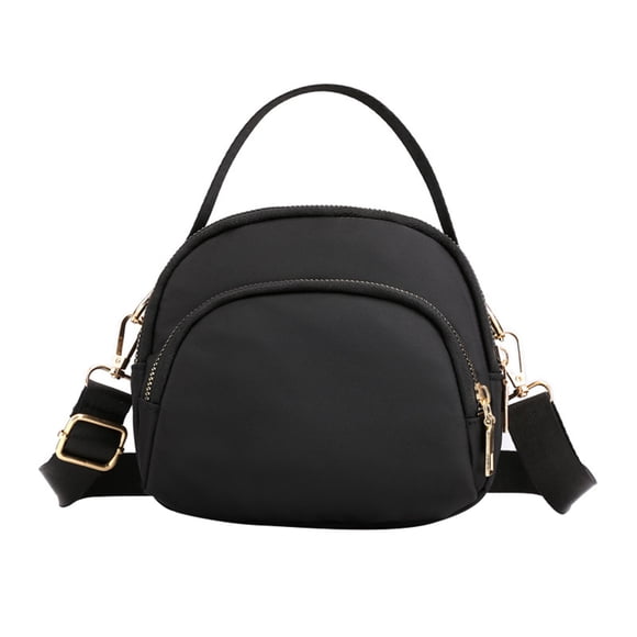 Crossbody Bags for Women Crossbody Purse Shoulder Bag Cross Body Bag Women Nylon, Ladies Purse Mini 3 Layer Zipper Shoulder Wallet Bag Cross Body Bag Purses for Women Small