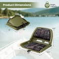thumbnail image 3 of Gymax Folding Fishing Boat Seat w/High-density Sponge Cushion PVC Surface & PP Frame Green, 3 of 9