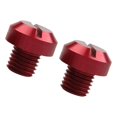 thumbnail image 4 of maskred 2 Pcs M10x1.25 Rétroviseurs Filetage Vis Boulons Bouchon Trou Rouge Positif 10mm 5Set, 4 of 6