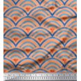 thumbnail image 1 of Soimoi Silk Fabric Scales Geometric Printed Fabric 1 Yard 42 Inch Wide, 1 of 3