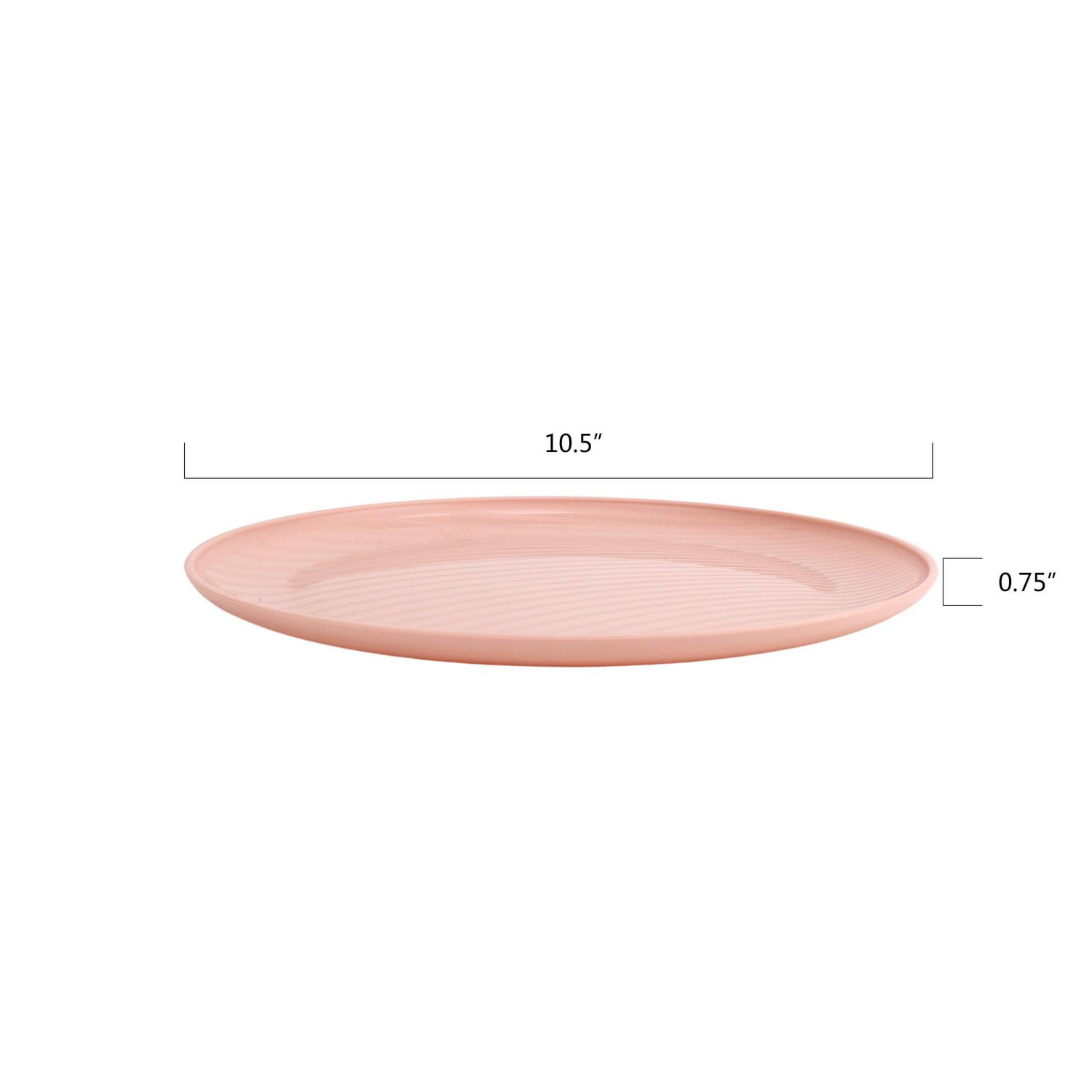Assiette ronde en polypropylène rose blush Mainstays 1 pièce