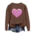 thumbnail image 3 of Mode Femme Décontractée Couleur Unie Ample Manches Longues Imprimé Lettre Col Rond Chandail à Capuchon 2t Fermeture à Glissière Chandail à Capuchon Fille Chandail à Capuchon Deux Pièces Robe Chandail Français Doublée Veste Femme Décontractée Chaude Hauts Femme, 3 of 4