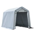 thumbnail image 1 of Outsunny Abri de Rangement Extérieur 8 Pieds X 6 Pieds avec Porte Enroulable et à Glissière, 1 of 10