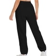 thumbnail image 4 of Timegard Womens Sweatpants Jogger Pants Elastic Waist Solid Color Trousers with Pockets Workout Pants, 4 of 5