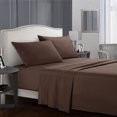 thumbnail image 1 of Topcobe Twin Size Solid Color Bed Sheet Set for Adults Teens, Coffee, 1 of 3