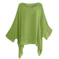 thumbnail image 2 of CEHVOM Mode Femme T-Shirt à Col Rond à Manches Courtes Été Uni Ample Blouse Hauts, 2 of 4