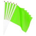 thumbnail image 1 of Unique Bargains Green Flag Stick, Hand Held Small Mini DIY Flag 8.2x5.5 Inch Square Pack of 50, 1 of 5