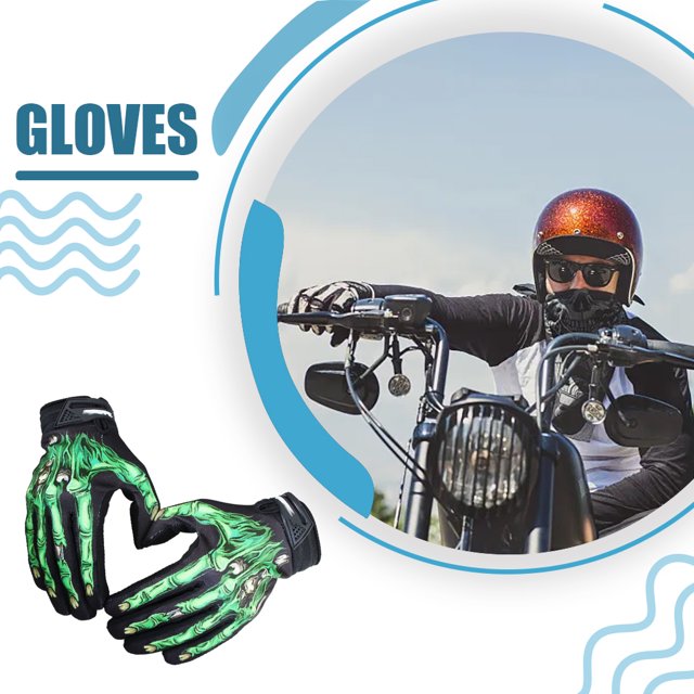 maskred Multifunctional Motorcycle Cycling Gloves Breathable And Lightweight High Performance Nylon green L 1Set