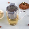 thumbnail image 4 of Tea Infuser with Lid Stainless Steel Coffee Herb Mesh Lid;Fine Mesh Coffee Filter Double Handle Loose Leaf Tea Strainer, 4 of 8