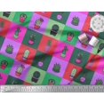 thumbnail image 3 of Soimoi Satin Silk Fabric Cactus Tree Printed Fabric 1 Yard 42 Inch Wide, 3 of 5