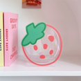 thumbnail image 3 of Transparent Pen Container Multifunctional Cute Cartoon Acrylic Makeup Brush Storage Case for Office Desk Makeup Table Strawberry, 3 of 3