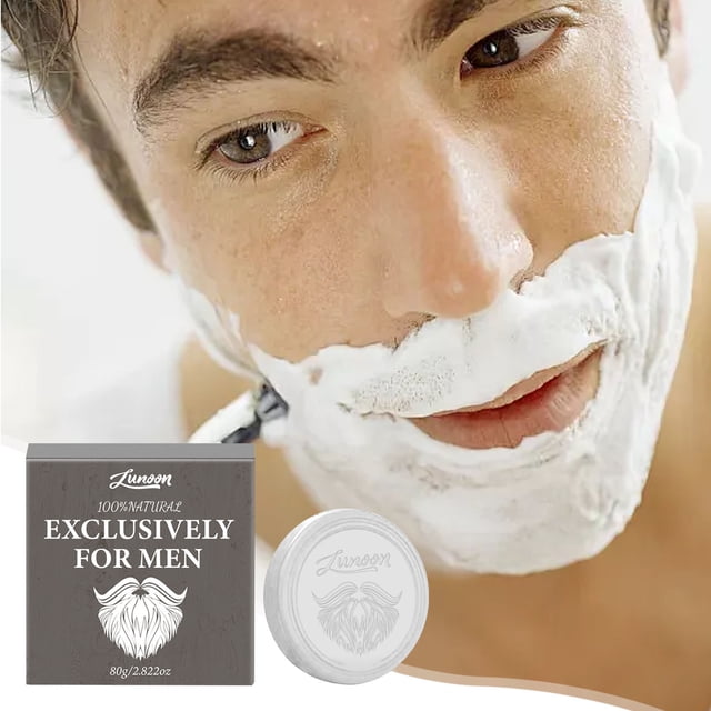 Réduire le Prix! WSBDENLK Savon à Raser Doux Adoucissant Mousse pour Barbe Rasage Savon à Barbe pour Hommes 80 g