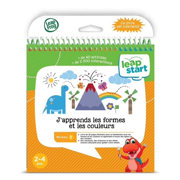 LeapFrog LeapStart J'apprends les formes Et les couleurs - Livre d'activités interactif pour bébé - Version française