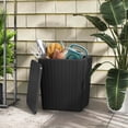 thumbnail image 2 of Costway 11.5 Gallon Water-proof Deck Box with Removable Lid Storage Container Side Table Black, 2 of 10