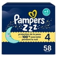 thumbnail image 2 of ZZZ Overnight Diapers, Size 4 (22-37 lbs), Nighttime Protection Disposable Baby Diaper, 2 of 28