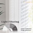 thumbnail image 3 of Curtainking Linen Curtains White Curtains with Lace Trim for Living Room 63 Inch Long Rustic Farmhouse Curtains Rod Pocket Semi Sheer Light Filtering Drapes Bedroom Window Curtain 2 Panels, 3 of 8