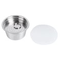 thumbnail image 3 of Capsule à Café Réutilisable en Acier Inoxydable pour Cafetière, Durable et Facile à Utiliser avec Couvercle en Silicone de Qualité Alimentaire, Haute Précision de Filtration, Convient à la Maison Ou au Bureau, 3 of 7