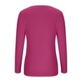 thumbnail image 3 of FAIWAD Women's Knit Long Sleeve Crop Tops Round Neck Basic Fall Winter Slim Stretch Ribbed Knit Top, 3 of 5