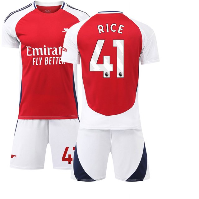 Garçons Filles SAKA 7# Riz 41# G.JESUS 9# QDEGAARD 8# Maillot de Football pour Enfants