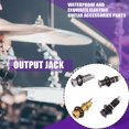 thumbnail image 3 of Professional Stereo Output Threaded Output 1/4 Inch Input Rustproof Rustproof Socket Exquisite Socket Plug Electric Guitar Accessories Parts Black, 3 of 9