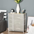 thumbnail image 2 of HOMCOM Commode pour Chambre avec 7 Tiroirs, Commode en Tissu, Gris Pâle, 2 of 9