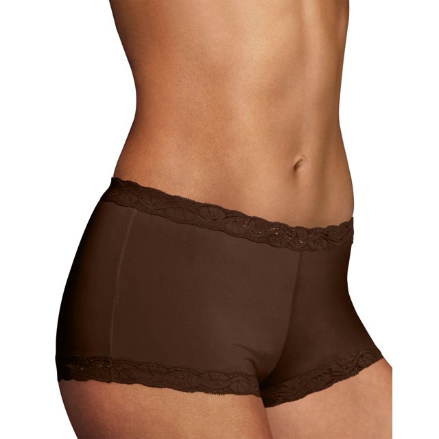 Maidenform Womens One Fab Fit Microfiber and Lace Boyshort - Best-Seller, 9