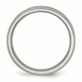 thumbnail image 2 of Titanium Beveled Edge, Concave 6mm Brushed & Polished Band Ring 7.5 Size, 2 of 6