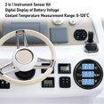 thumbnail image 4 of Digital Boat Water Temp Oil Pressure Voltmeter with Triple Gauge Set, High Clarity Digital Display, Reliable Reminding System for Cars, RVs, Trucks, Boats, Yachts, and, 4 of 7