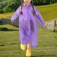 thumbnail image 4 of Cowsor Ponchos de Pluie Imperméables pour Garçons Filles Poncho de Pluie Réutilisable avec Capuchon et Manches Manteaux de Pluie Imperméables d'Extérieur Veste, 4 of 7