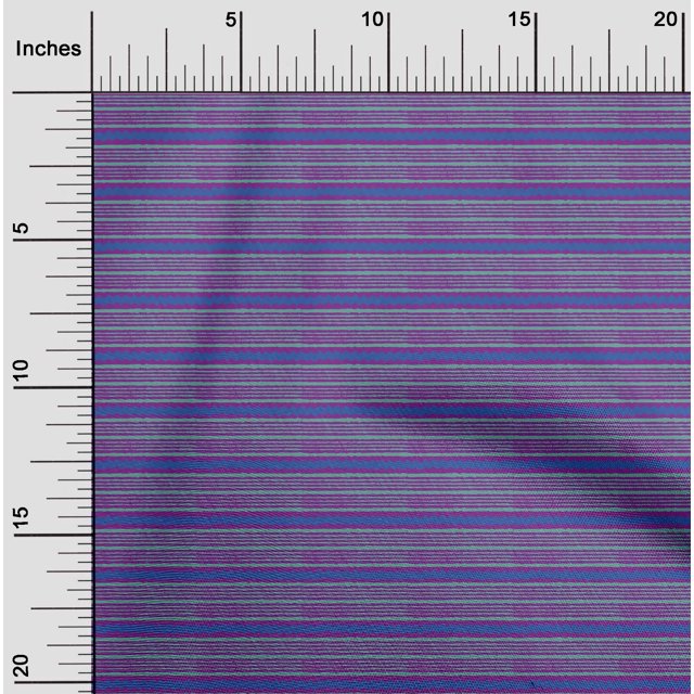 oneOone Cotton Poplin Fabric Stripe Block Print Sewing Fabric BTY 56 Inch Wide
