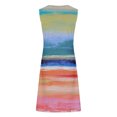 thumbnail image 5 of Penkiiy Robes pour Femmes 2024 Imprimé Marbre Col Rond Décontracté Sans Manches Robe à Bretelles Robe d'Été Babycon Sortie Décontractée Robes de Fête 2TG Multicolore, 5 of 5