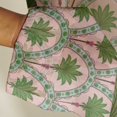 thumbnail image 3 of Vargottam Palm Tree Print Extra Long Sheer Curtains for Double Height Windows & Doors - Set of 2 Panels, 108", Grommet Top, Light Filtering Printed Georgette Drapes, 3 of 9