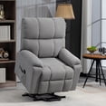 thumbnail image 2 of HOMCOM Lift Chair, Electric Reclining Chair with Side Pocket, Remote, Grey, 2 of 10