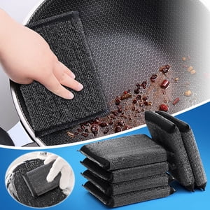 Vrorvz Stainless Steel Dishwashing Sponge Cloth Multipurpose Kitchen Cleaning Tool with Mesh Texture for Effective Stain and Grease Removal Includes Six Long Lasting Sponge Cloths