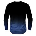 thumbnail image 4 of Men's Printing Button Casual Long Sleeve Round-Neck Blouses Shirts RXIRUCGD Marine, Taille: 4TG, 4 of 4