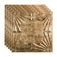 thumbnail image 1 of Fasade Art Deco Vinyl 2ft x 2ft Lay-In Ceiling Panel Bermuda Bronze 5 Pack, 1 of 5