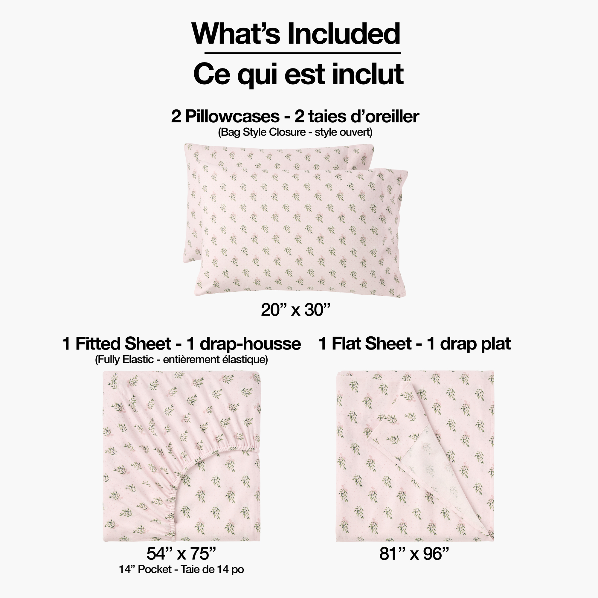 Holiday Time Queen Flannel Sheet Set