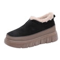 thumbnail image 1 of Wdhugt Fleece Lined Boots For Winter Outdoor Low Heel Flock Material Us Size 8.5 Foot Length 10.04 Inch, 1 of 9