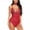 Red, variant on Bodysuit for Women Sexy Jumpsuit Sexy Women Lace V-neck Bodysuit Teddy Lingerie Jumpsuit Embroidery With Collar