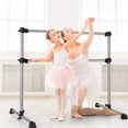 thumbnail image 3 of Goplus 4FT Portable Double Freestanding Ballet Barre Dancing Stretching Silver, 3 of 10