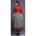 thumbnail image 4 of Bimba Robe Anarkali Grise à Imprimé Géométrique Triangle Kurti Longue pour Femmes Indienne Ligne A Décontractée Haut Tunique -XSmall, 4 of 5