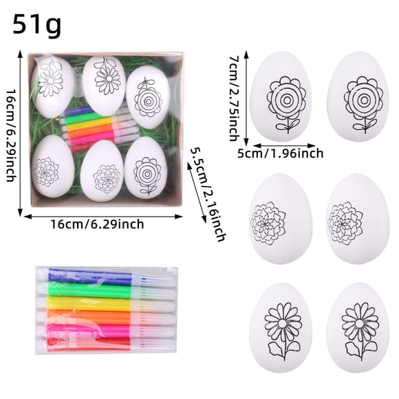 Holiday Gift Set, Easter Diy Hand-Painted Eggs Kit with Cartoon Bunny Simulation, Children'S Coloring & Painting Art Activity Easter Gifts for Kids