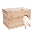 thumbnail image 4 of Natural Safety Wood Pets Animal Chinchilla Squirrel Mating Breeding Box Nesting House Cage, 4 of 14