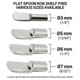thumbnail image 4 of 1000 Pack Rok Hardware Heavy Duty 3/16"" (5mm) Shelf Pin Spoon Shaped Cabinet Support Pegs Holder Metal Nickel Finish - ROKSP5N, 4 of 5